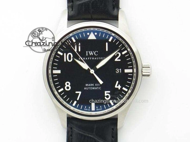 MIROTIME 0215 Soft Pilot Chrono 3777 43mm ZF 1:1 Best Edition Black Dial On Black Leather Strap A 7360